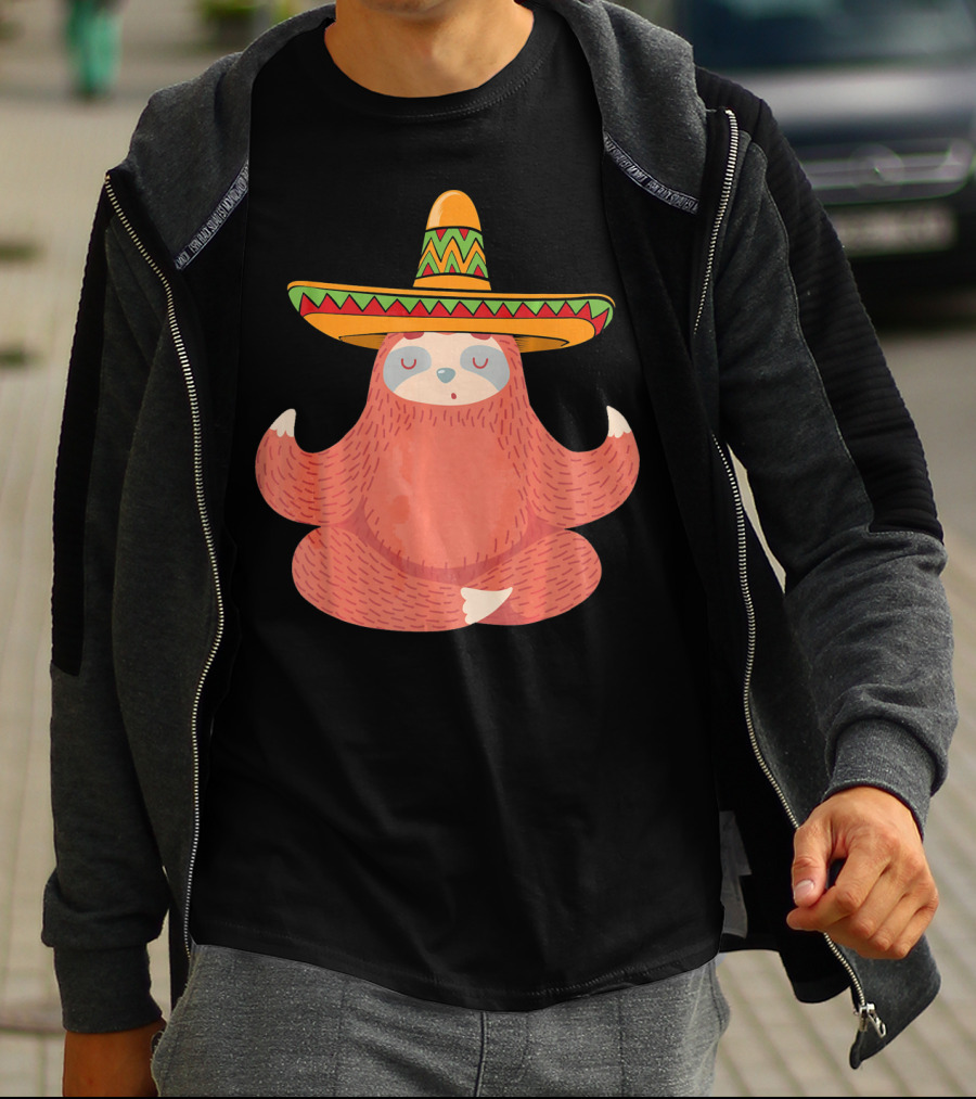 Sloth Sombrero Mexican Fiesta Cinco De Mayo T-Shirt