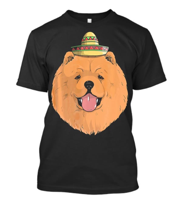 Chow Chow Dog Sombrero Fiesta Cinco De Mayo T-Shirt