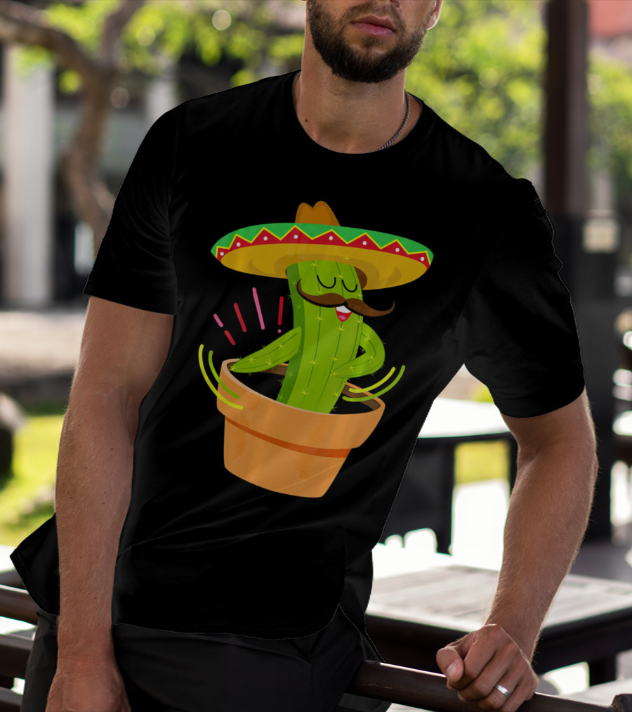Flossing Cactus Sombrero Dance Cinco De Mayo T-Shirt