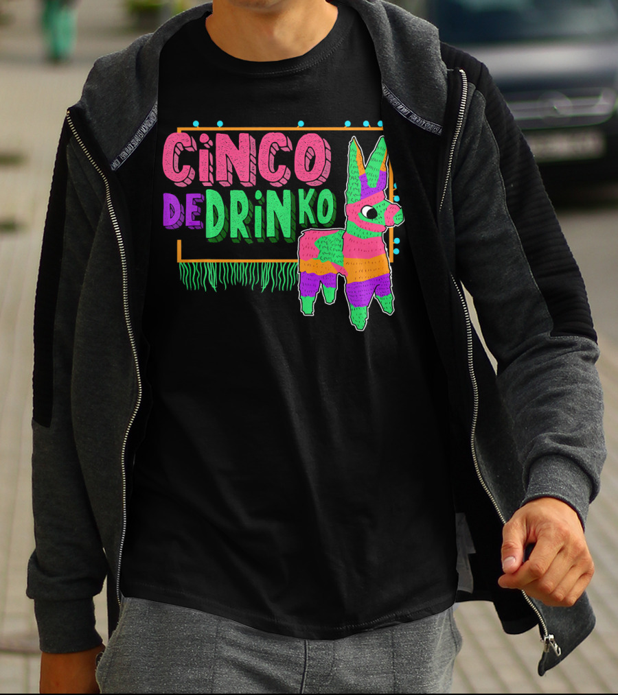 Cinco De Drinko Festive Piñata Humor T-Shirt