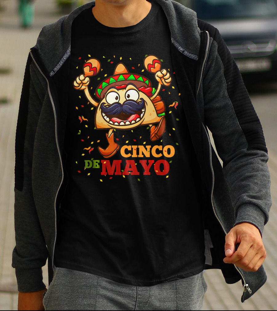 Cinco De Mayo Funny Taco Lover Celebrating Mexican Fiesta T-Shirt