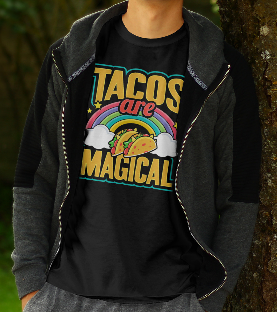 Tacos Are Magical Rainbow Taco T-Shirt