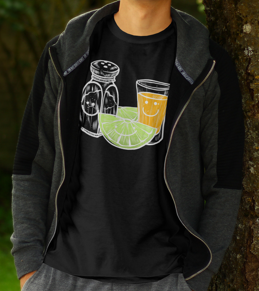 Cinco De Mayo Tequila Lime Salt Smiley Faces T-Shirt