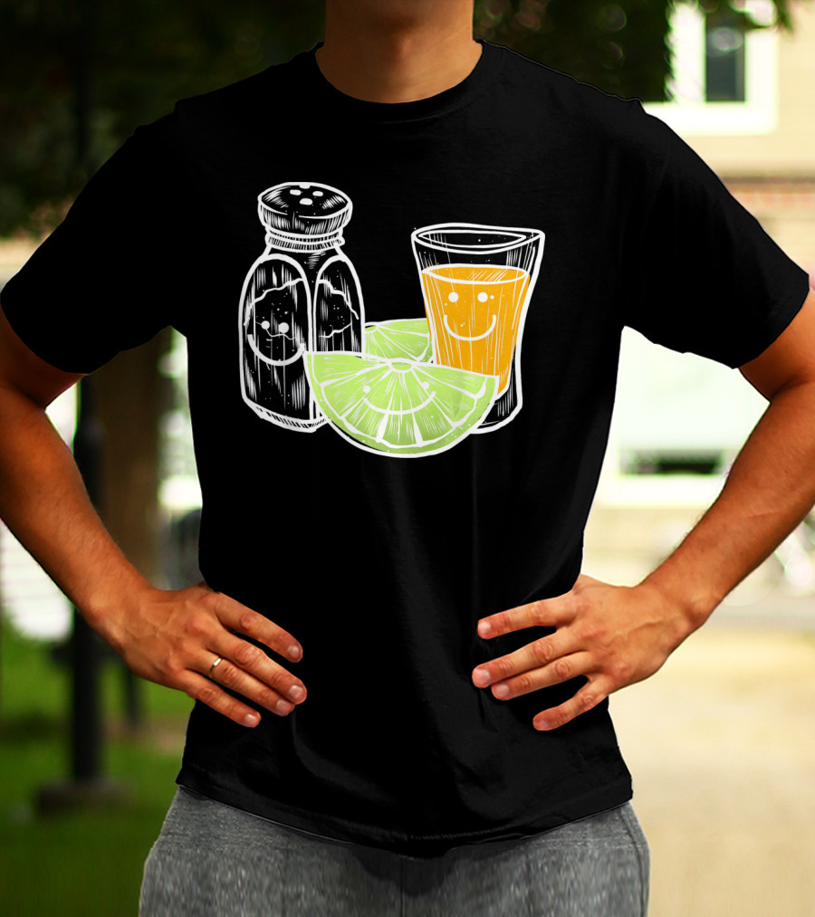 Cinco De Mayo Tequila Lime Salt Smiley Faces T-Shirt
