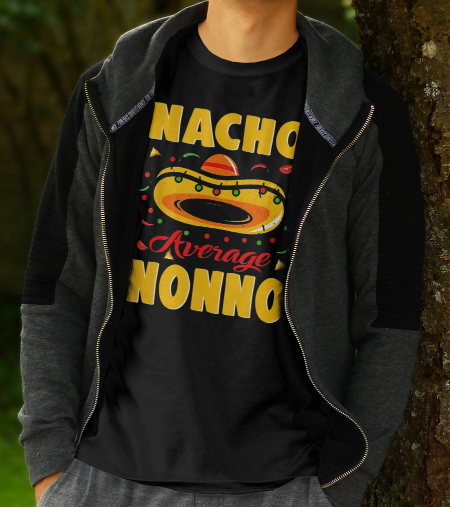 Nacho Average Nonno Festive Sombrero Fiesta Elements T-Shirt