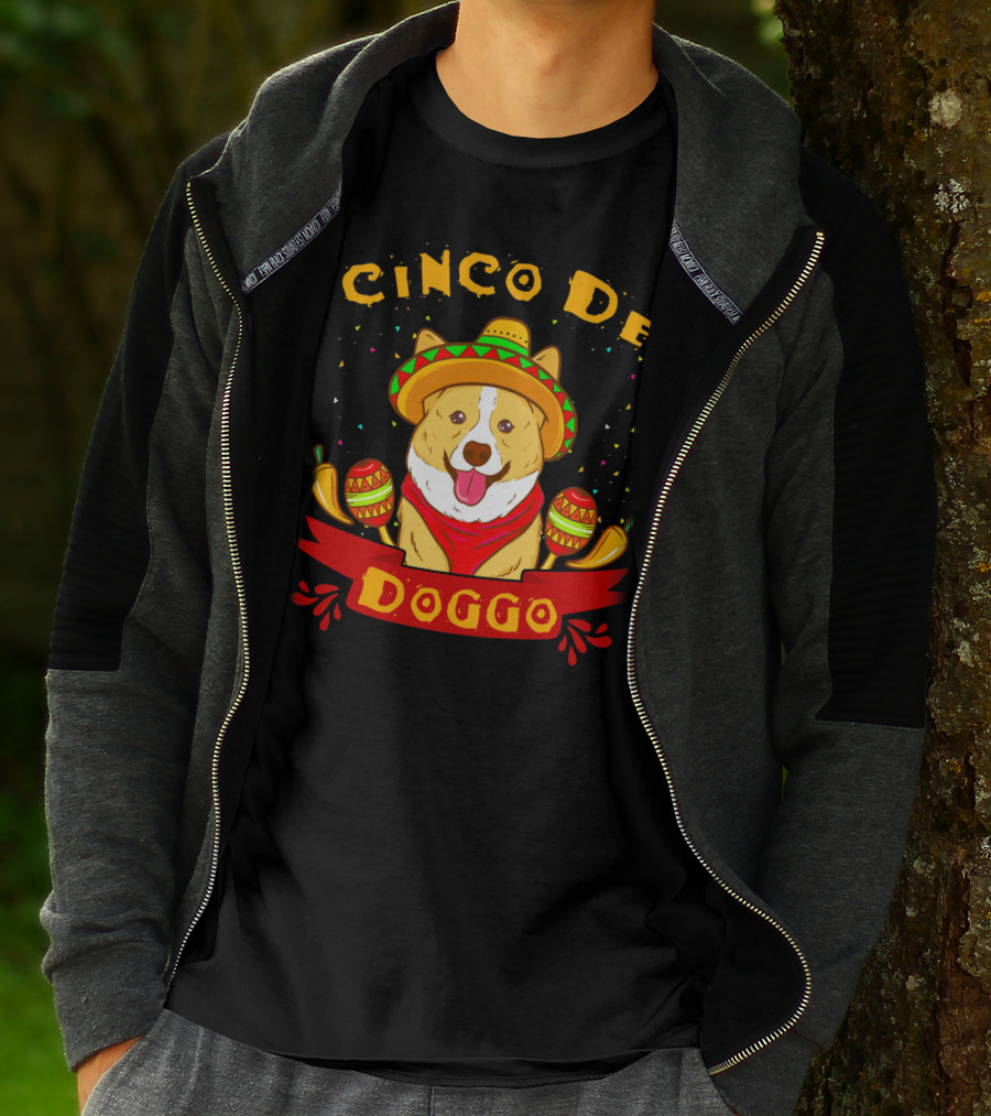 Cinco De Doggo Cinco De Mayo Sombrero Fiesta Corgi T-Shirt