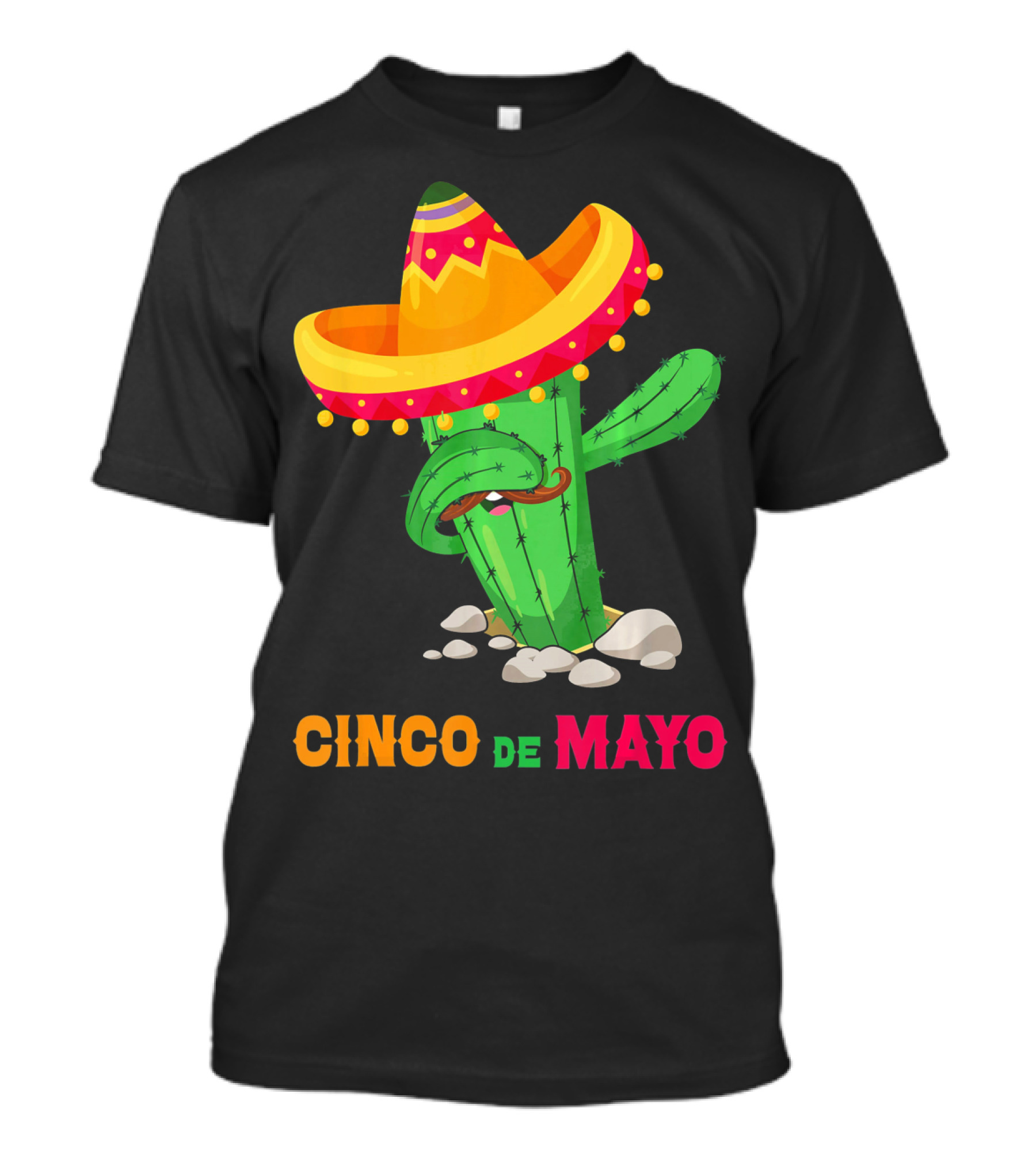 Cinco De Mayo Dabbing Cactus Sombrero T-Shirt