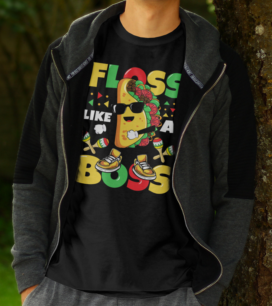 Floss Like A Boss Taco Dance Cinco De Mayo Celebration🌮 T-Shirt