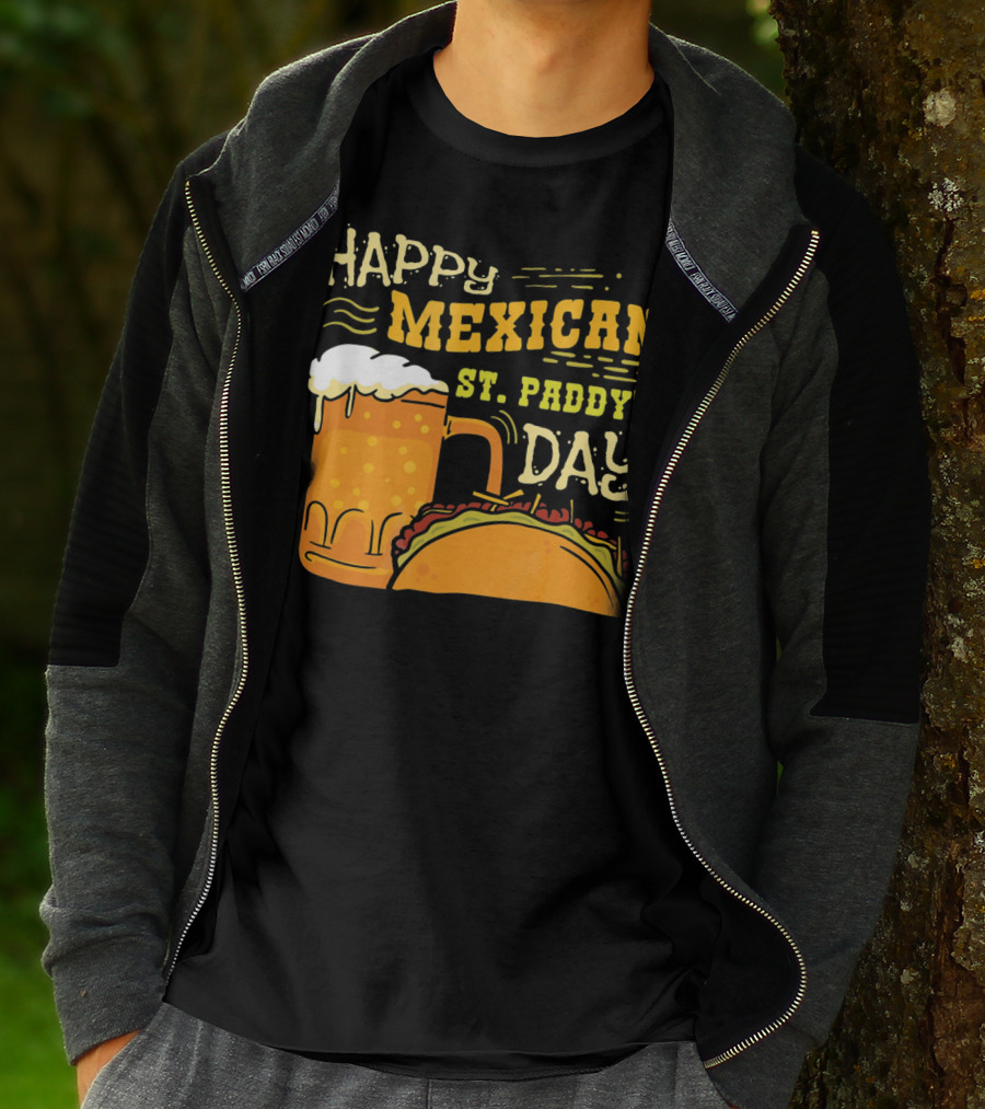 Happy Mexican St. Paddy's Day Beer Mug With Taco T-Shirt