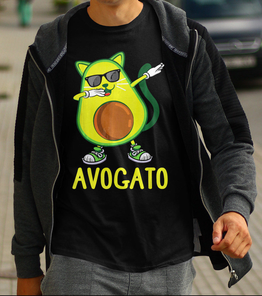 Funny Avogato Cat Dabbing Cinco De Kittens T-Shirt