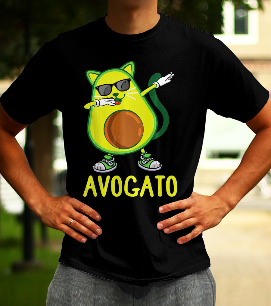 Funny Avogato Cat Dabbing Cinco De Kittens T-Shirt