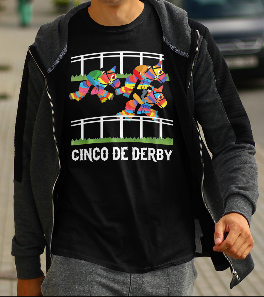 Cinco De Derby Pinata Horse Racing Fiesta T-Shirt