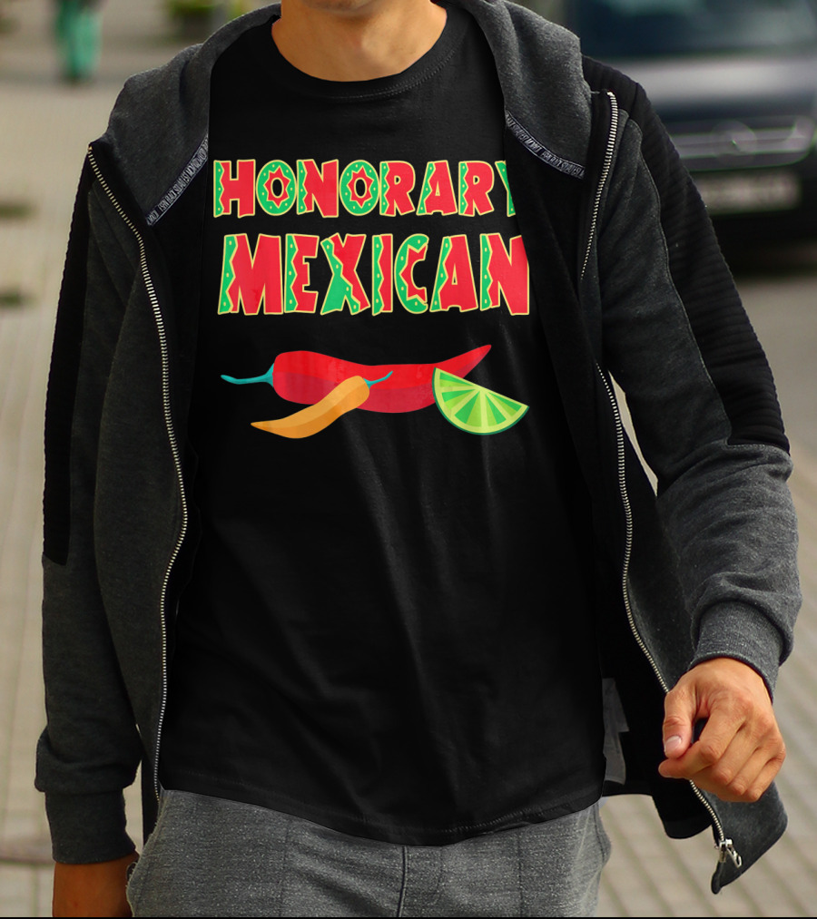 Honorary Mexican Chiles With Lime Slice Cinco De Mayo T-Shirt