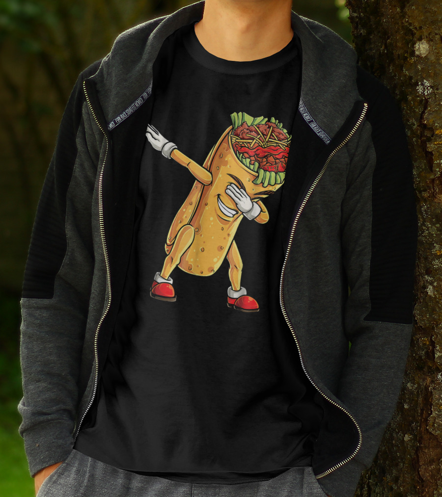 Cinco De Mayo Dabbing Burrito Character Fun T-Shirt