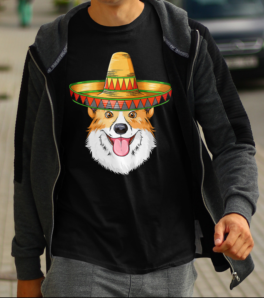 Corgi Cinco De Mayo Mexican Sombrero T-Shirt