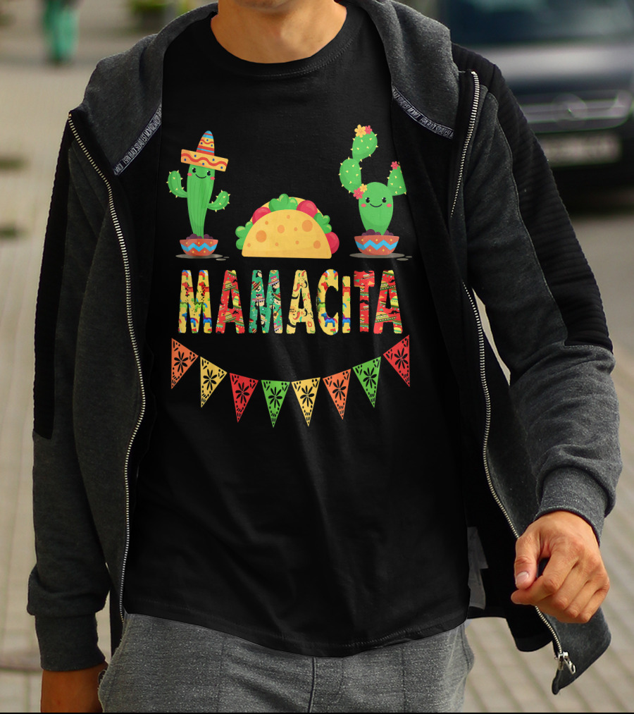 Mamacita Mexican Fiesta Cactus Taco T-Shirt