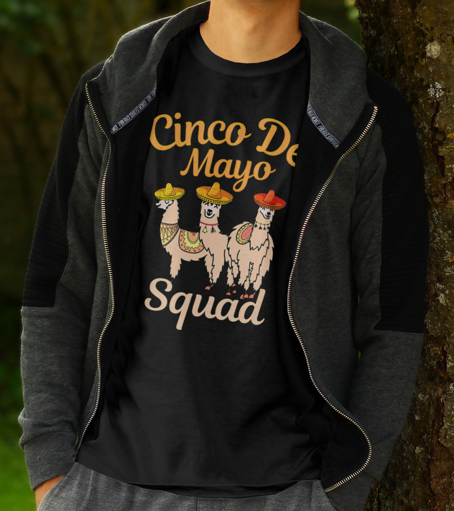 Cinco De Mayo Llama Squad T-Shirt