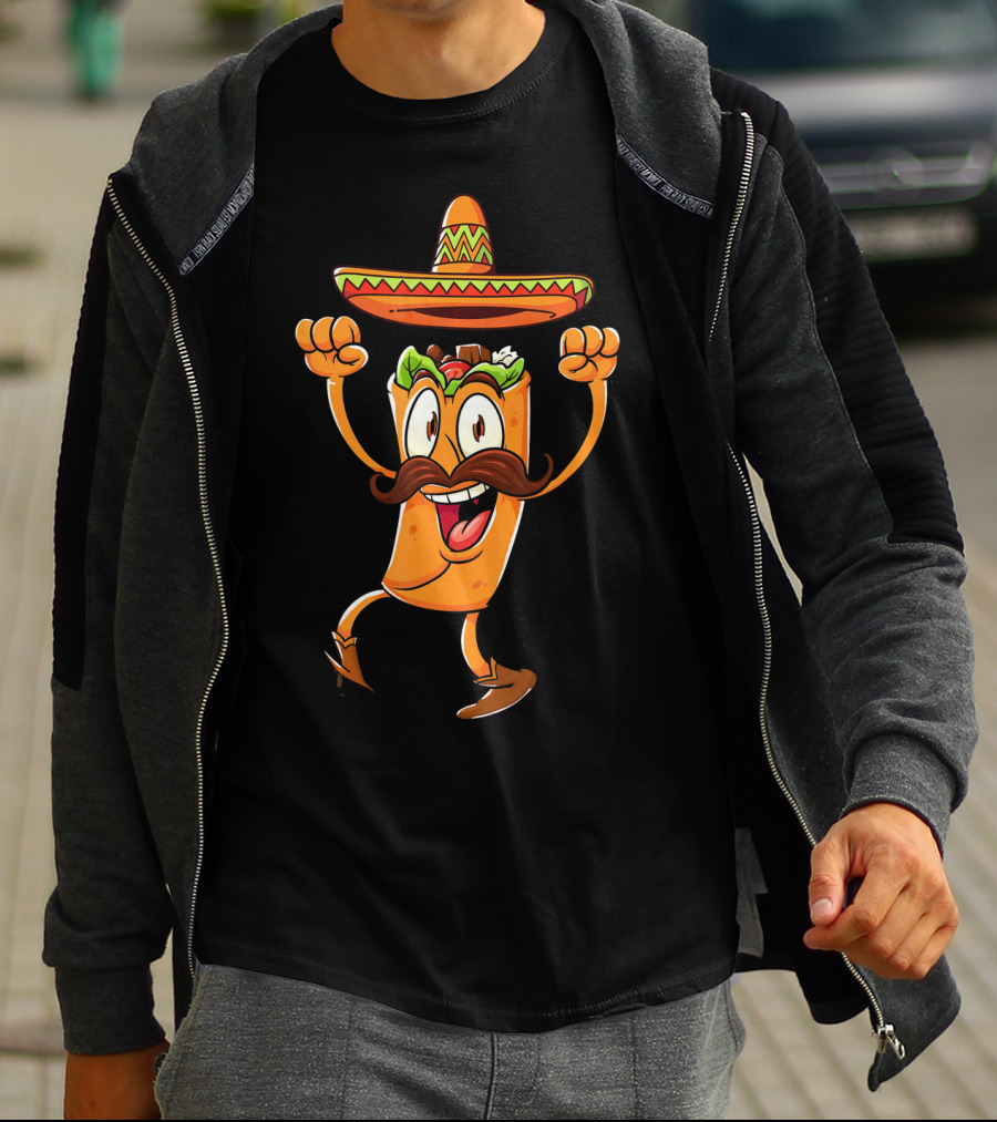 Kids Taco Sombrero Cinco De Mayo Fiesta T-Shirt