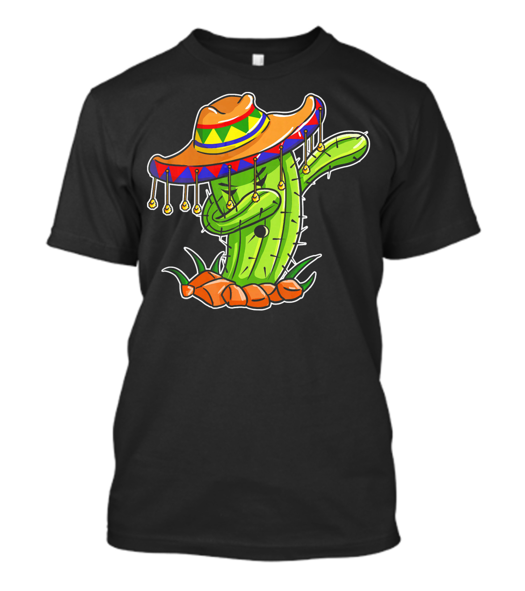 Dabbing Cactus Sombrero Cinco De Mayo T-Shirt