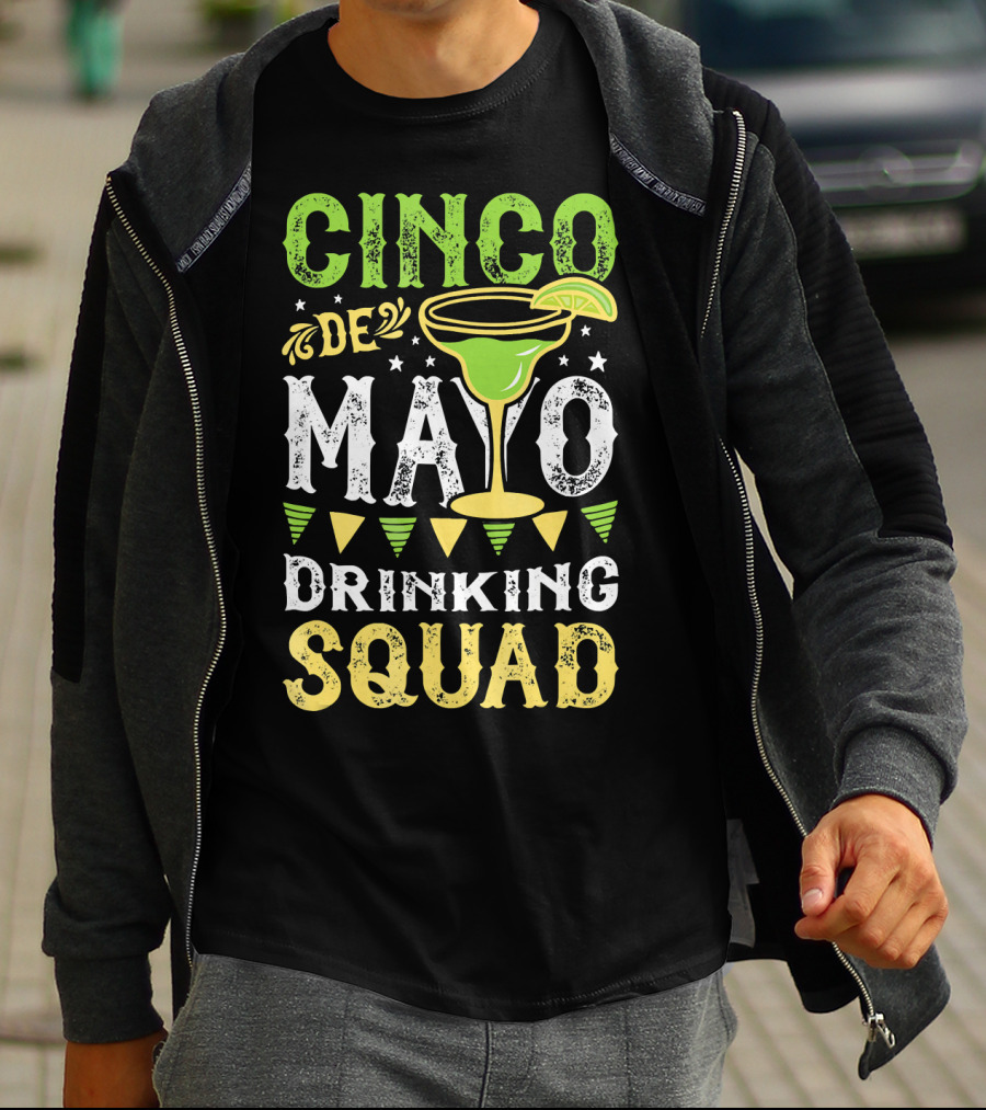 Cinco De Mayo Drinking Squad Margarita Festive T-Shirt