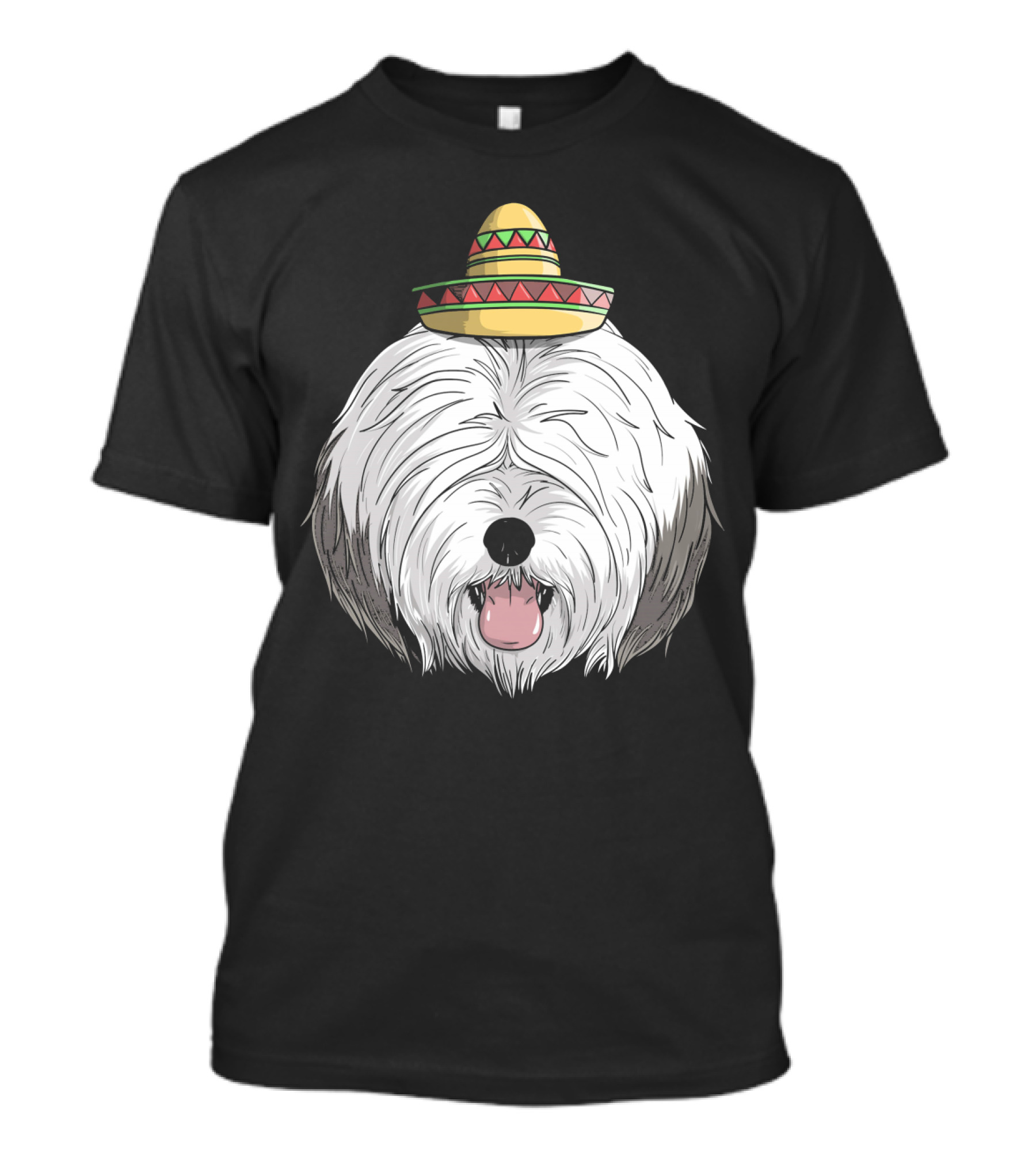 Old English Sheepdog Sombrero Cinco De Mayo Fiesta T-Shirt