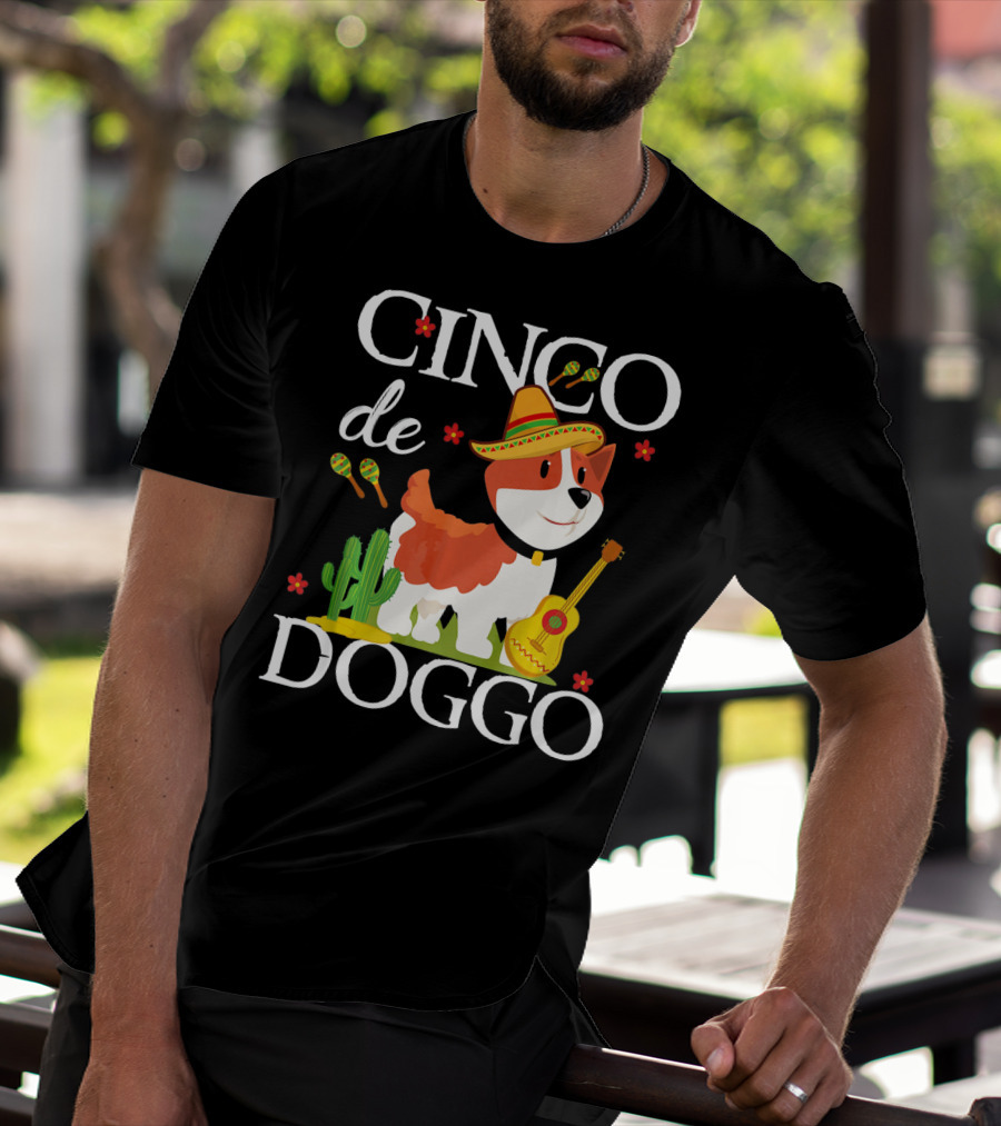 Cinco De Doggo Corgi With Sombrero And Maracas T-Shirt