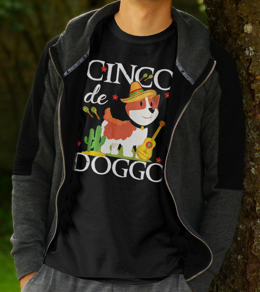 Cinco De Doggo Corgi With Sombrero And Maracas T-Shirt