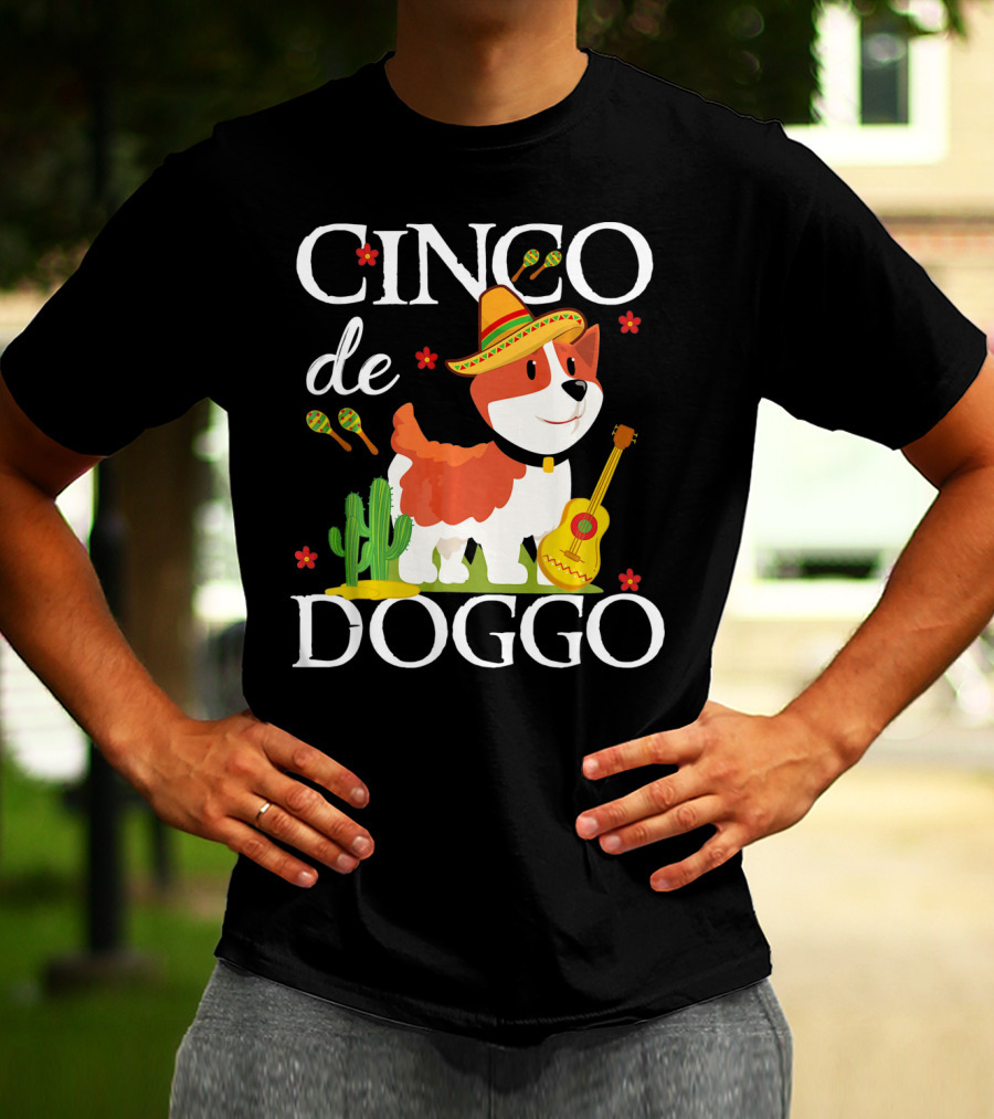 Cinco De Doggo Corgi With Sombrero And Maracas T-Shirt