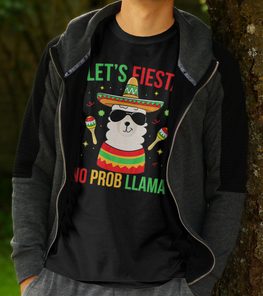 Let's Fiesta No Prob Llama Cinco De Mayo T-Shirt
