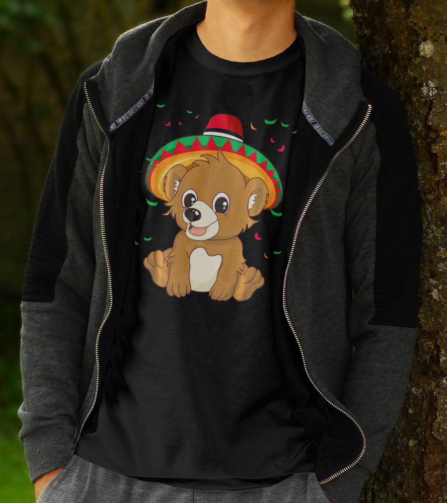 Cute Bear Cinco De Mayo 5th Of May Celebration Sombrero T-Shirt