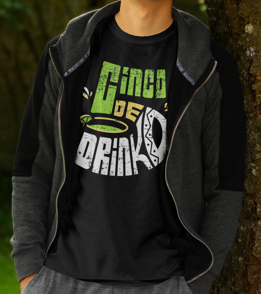 Cinco De Mayo Fiesta Cinco De Drinko Lime And Tequila T-Shirt