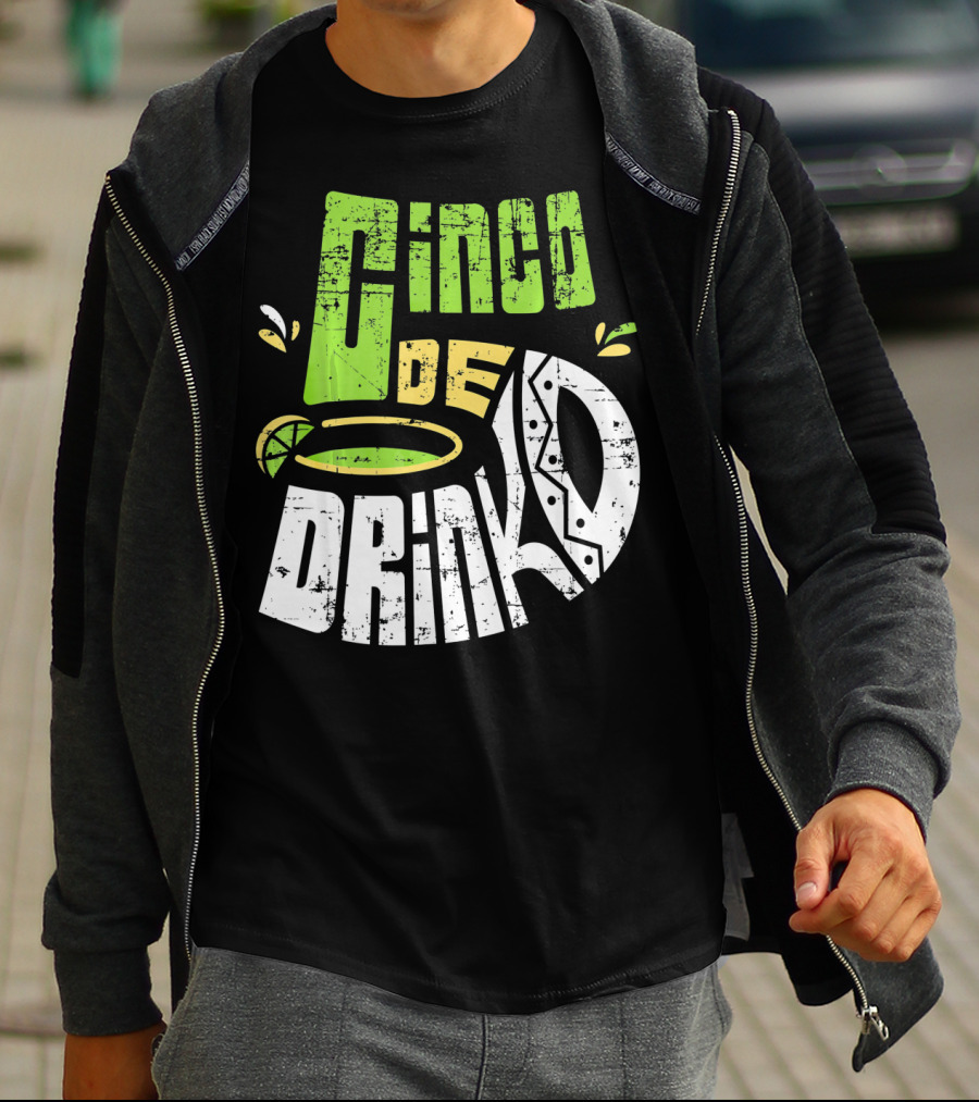 Cinco De Mayo Fiesta Cinco De Drinko Lime And Tequila T-Shirt