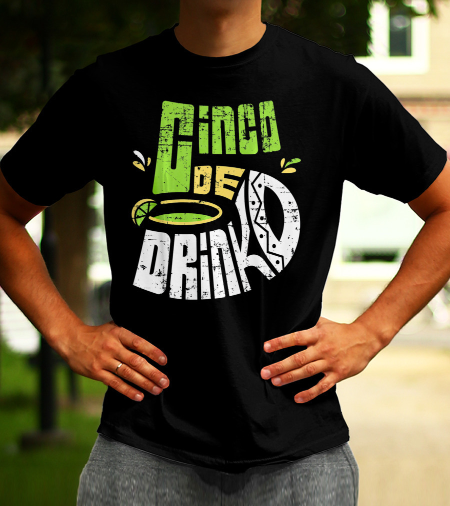 Cinco De Mayo Fiesta Cinco De Drinko Lime And Tequila T-Shirt