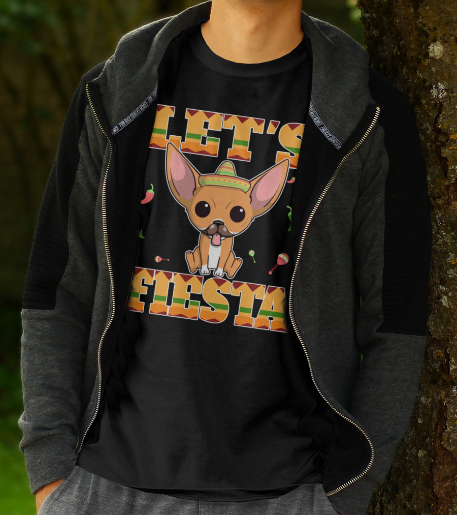 LET'S FIESTA CHIHUAHUA DOG CINCO DE MAYO SOMBRERO T-Shirt