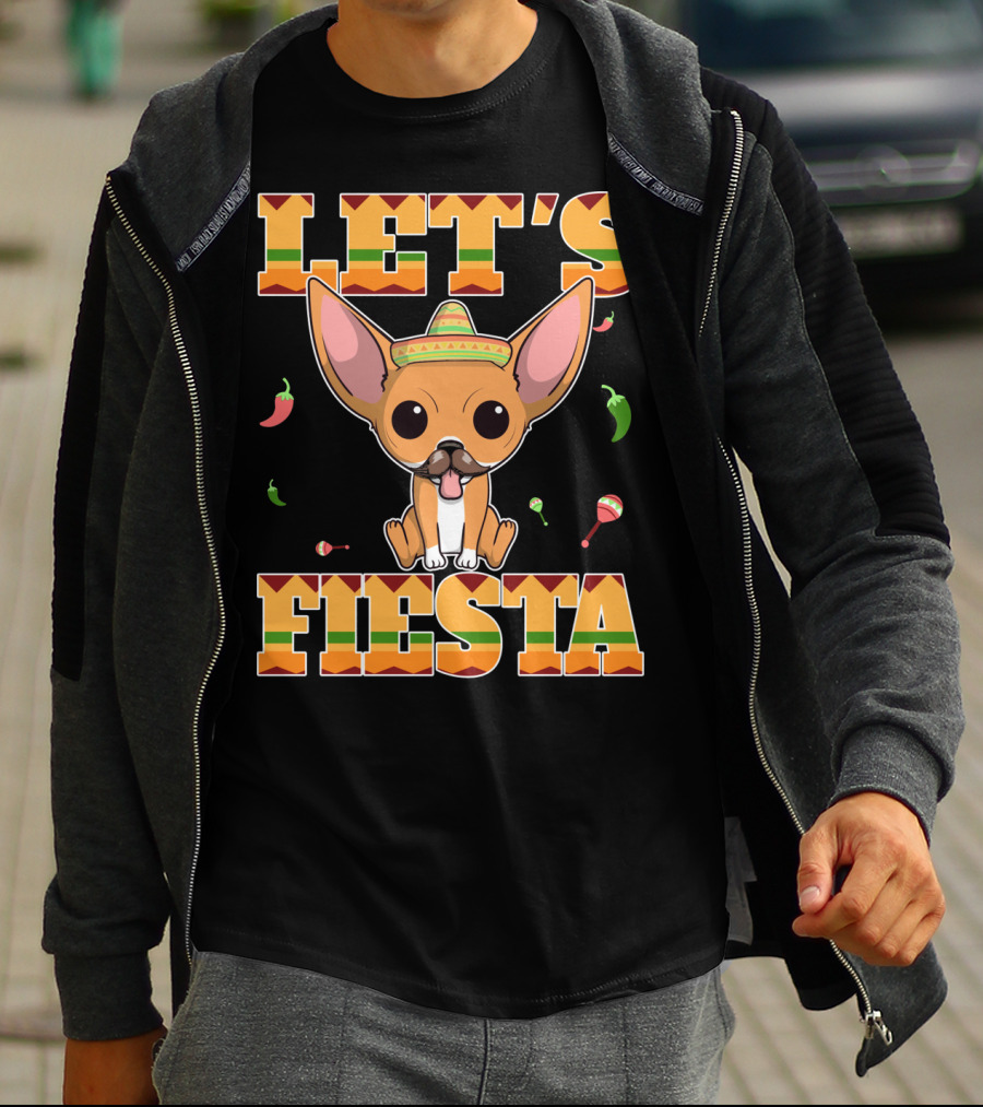 LET'S FIESTA CHIHUAHUA DOG CINCO DE MAYO SOMBRERO T-Shirt