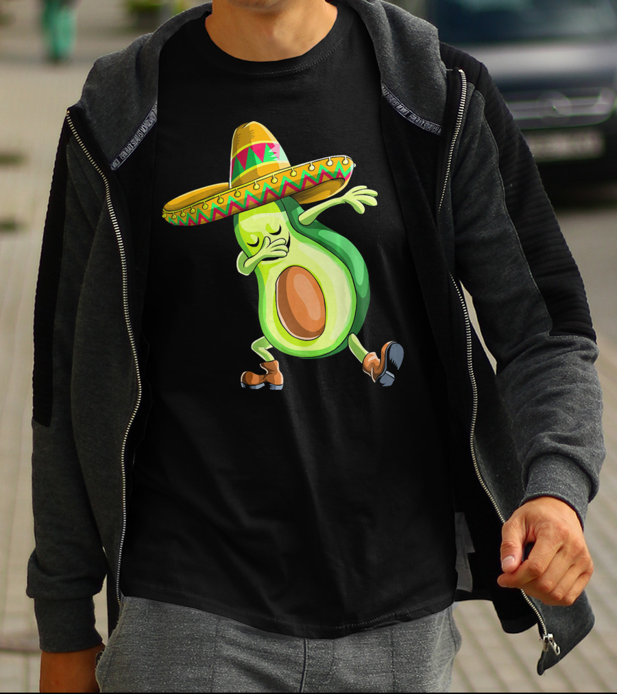 Cinco De Mayo Dancing Avocado With Sombrero T-Shirt
