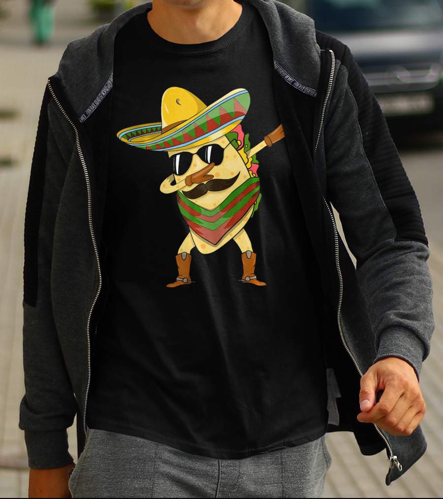 Dabbing Taco Sombrero Cinco De Mayo T-Shirt
