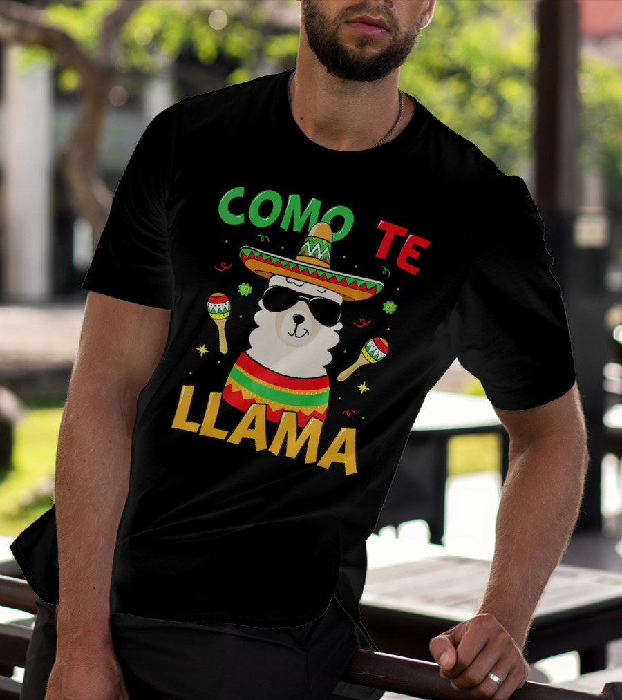 Como Te Llama Llama Cinco De Mayo No Prob T-Shirt