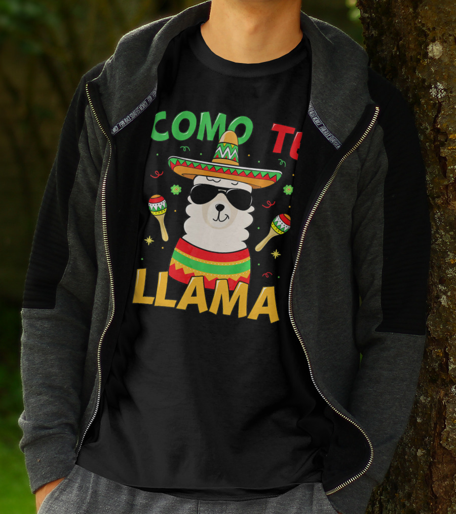 Como Te Llama Llama Cinco De Mayo No Prob T-Shirt