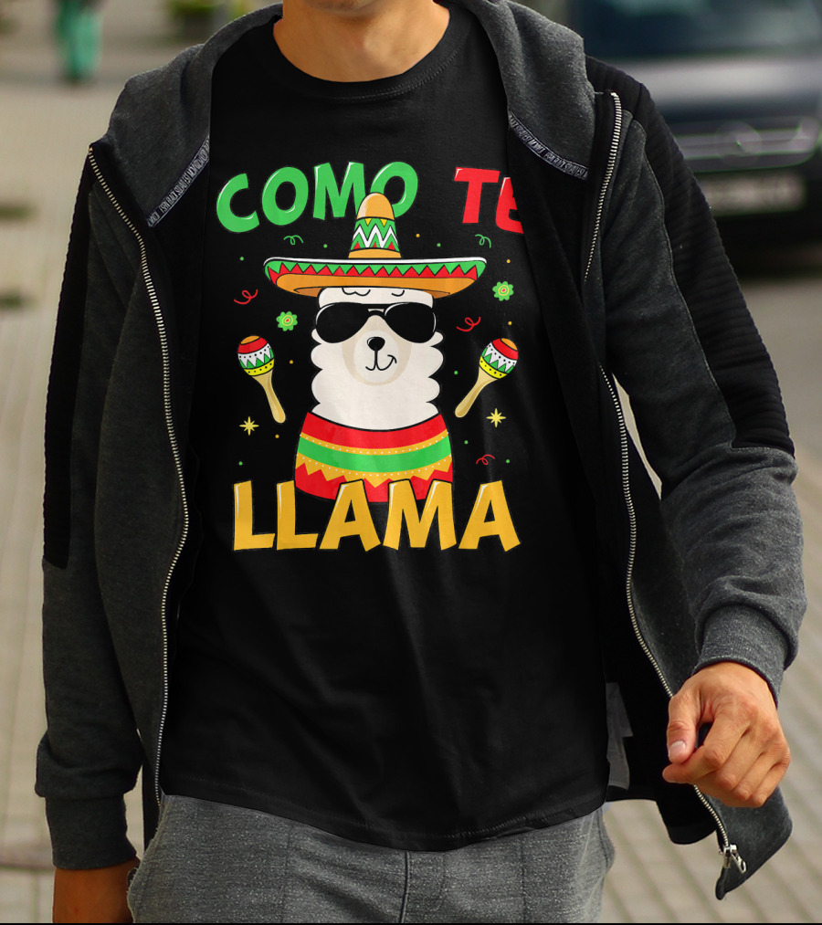 Como Te Llama Llama Cinco De Mayo No Prob T-Shirt