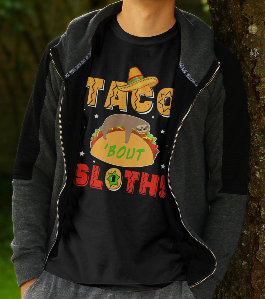 Taco 'Bout Sloth Sombrero Funny Cinco De Mayo T-Shirt