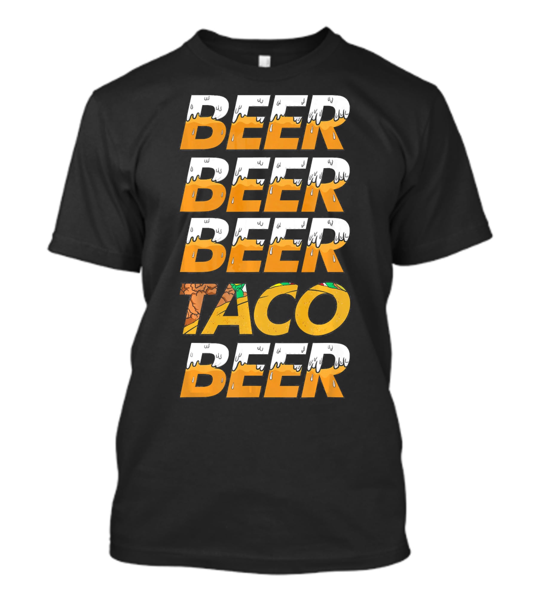 Beer Taco Beer Cinco De Mayo Funny Letter Print T-Shirt