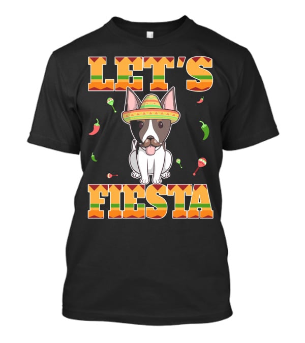 LET'S FIESTA RAT TERRIER DOG CINCO DE MAYO WITH SOMBRERO AND MARACAS T-Shirt