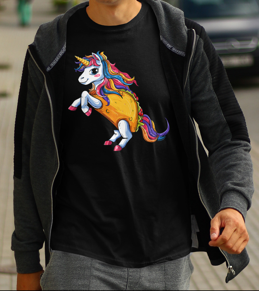 Unicorn Tacos Cinco De Mayo Rainbow Magic T-Shirt