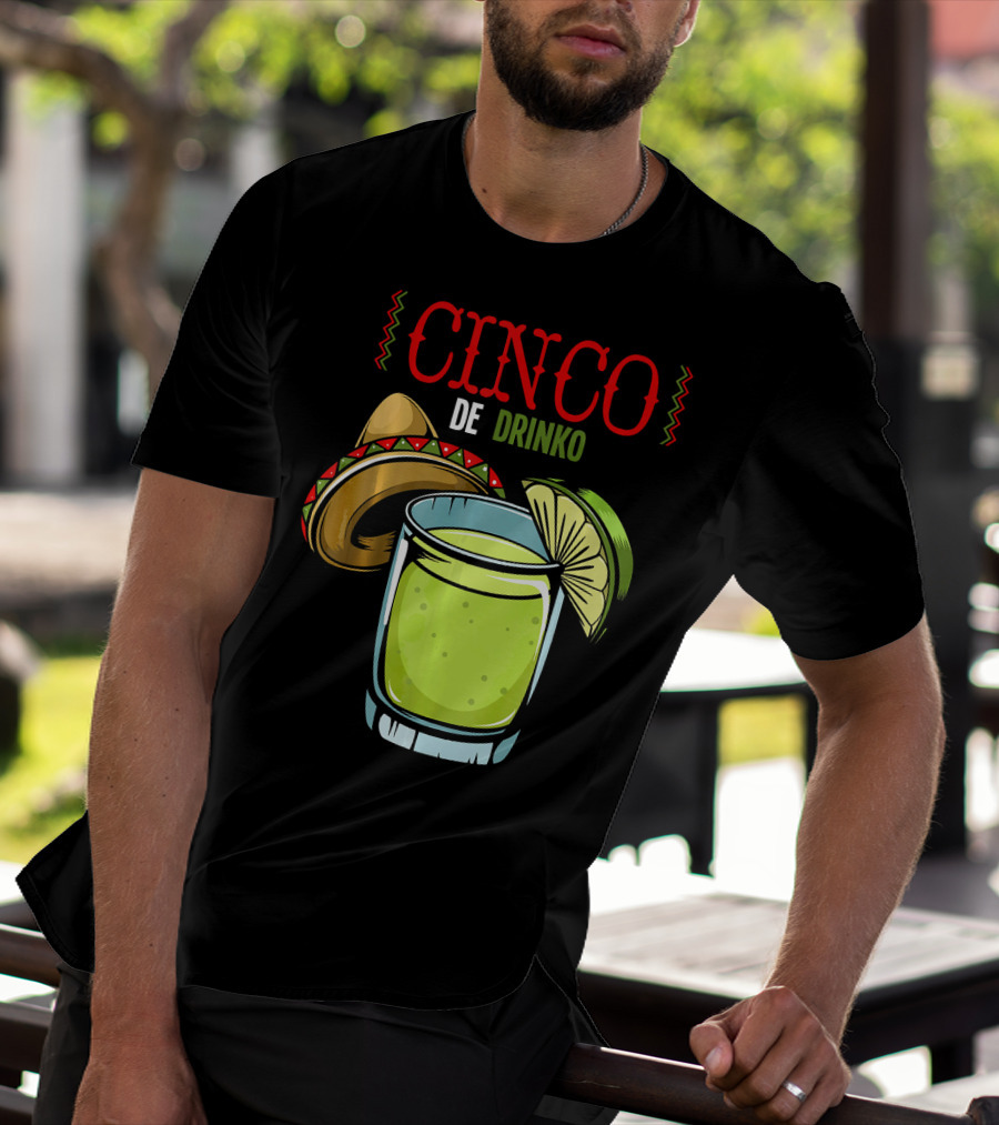 Cinco De Drinko Sombrero Lime Margarita Iconic Cinco De Mayo T-Shirt