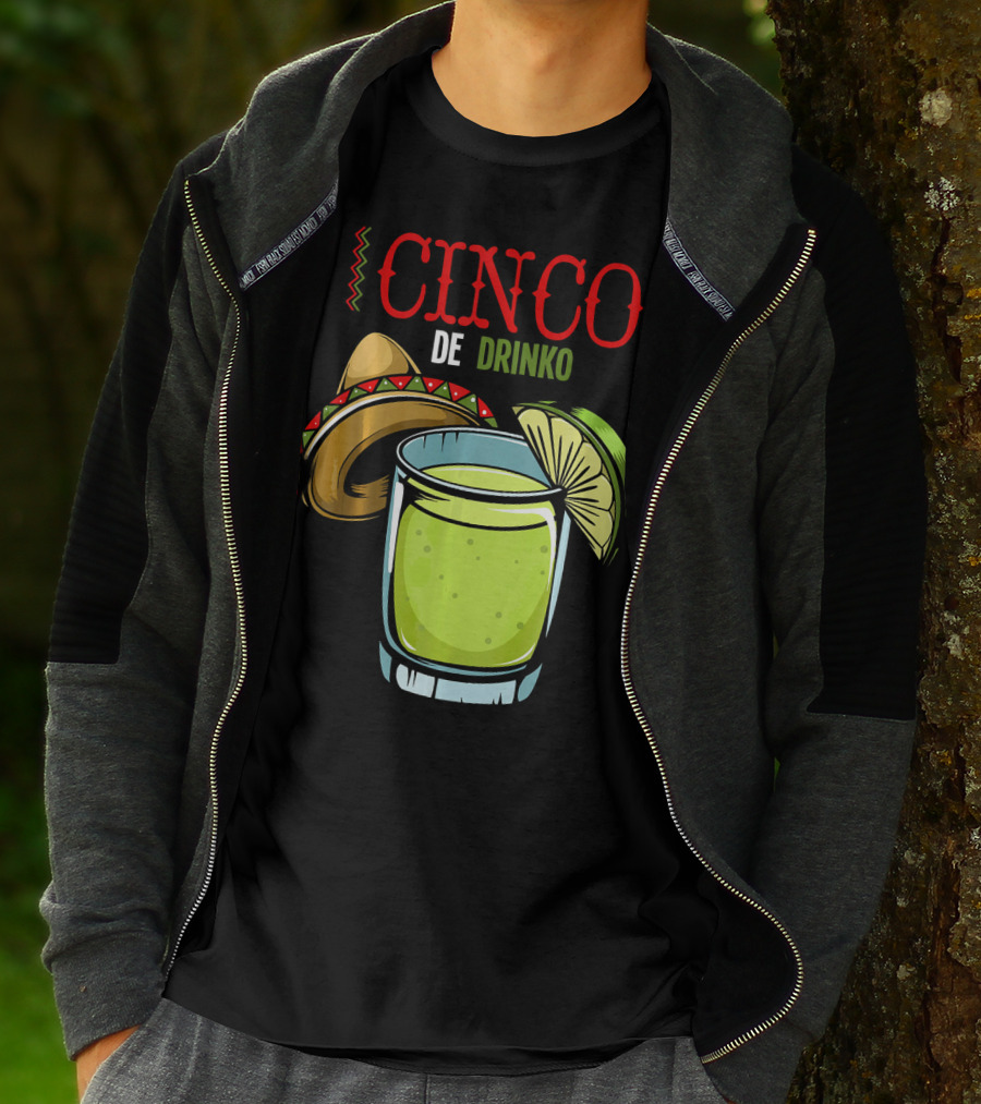 Cinco De Drinko Sombrero Lime Margarita Iconic Cinco De Mayo T-Shirt