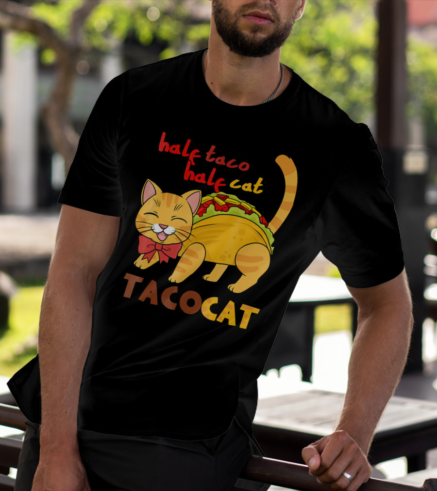 Half Taco Half Cat TacoCat Cinco De Mayo Taco T-Shirt