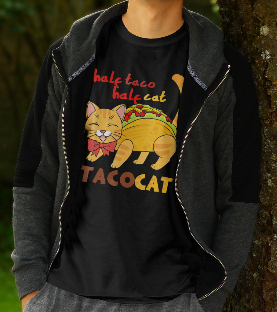 Half Taco Half Cat TacoCat Cinco De Mayo Taco T-Shirt