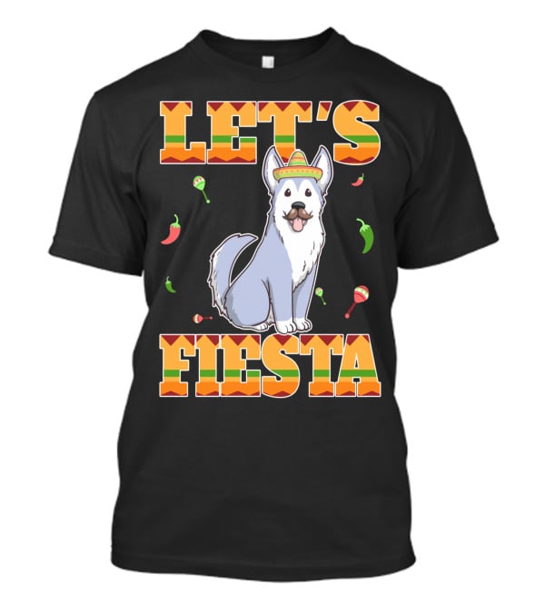 Let's Fiesta Husky Dog Sombrero Cinco De Mayo T-Shirt