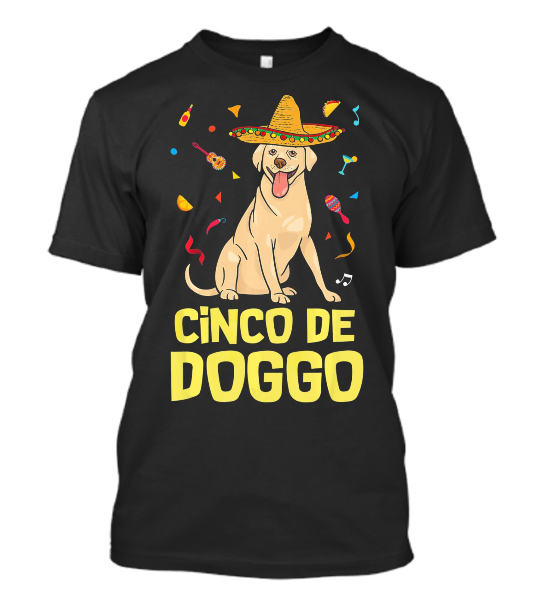 Cinco De Doggo Funny Taco Sombrero Labrador T-Shirt